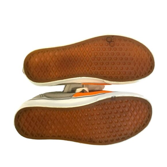 Vans The Era Skater Shoes Two Tone Canvas Women's Sz 7.5 Neon Orange Gray Unisex - Picture 5 of 8